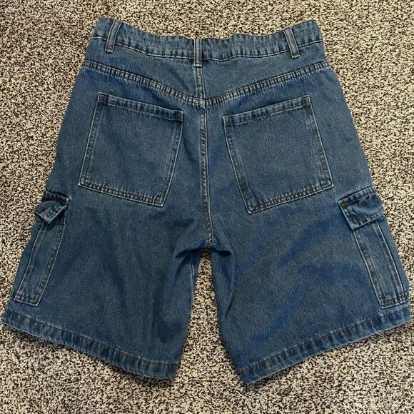Jean Utility Shorts Size 36, 6 Pockets Unisex Relaxed Fit Legs Cargo - Picture 4 of 4